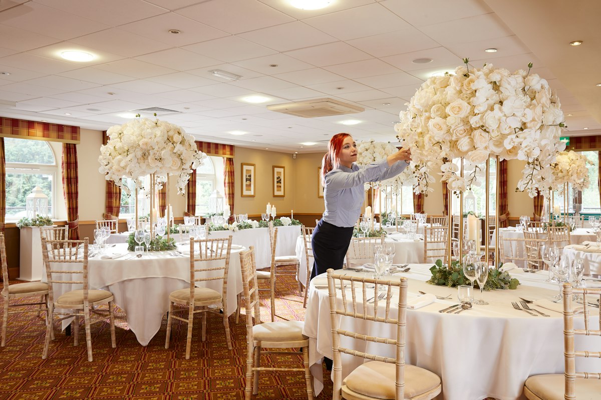 The wedding breakfast room at Hill Valley