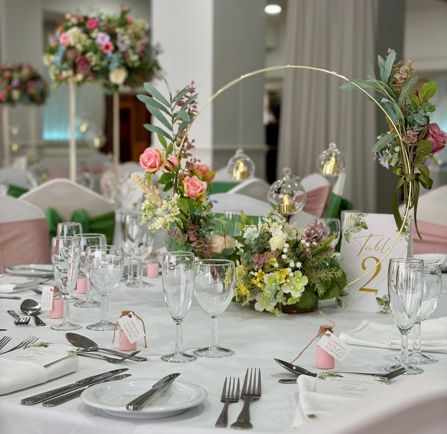 Wedding table styling at The Park Hotel Liverpool